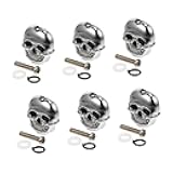 ibasenice 6pcs Skull Guitar Tuning Pegs Lightweight and Machine for Acoustic and Electric Guitars and Decorative and Accessories
