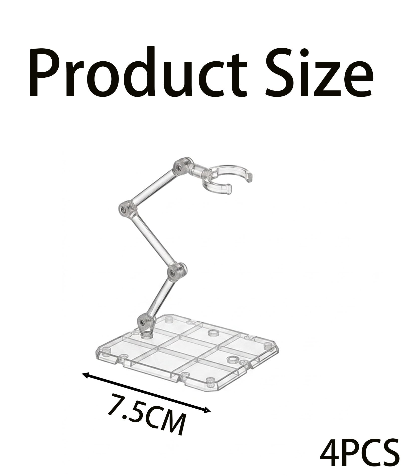 4PCS Action Figure Stand, Waist Clamp Support for Dynamic Poses and Long Term Display, Stable Base for Photographers and Collectors to Protect Your Figure Collection, Universal Compatibility with Most Doll and Model Toys