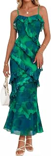 MEROKEETY Summer Floral Wedding Guest Maxi Dress Women 2026 Formal Cocktail