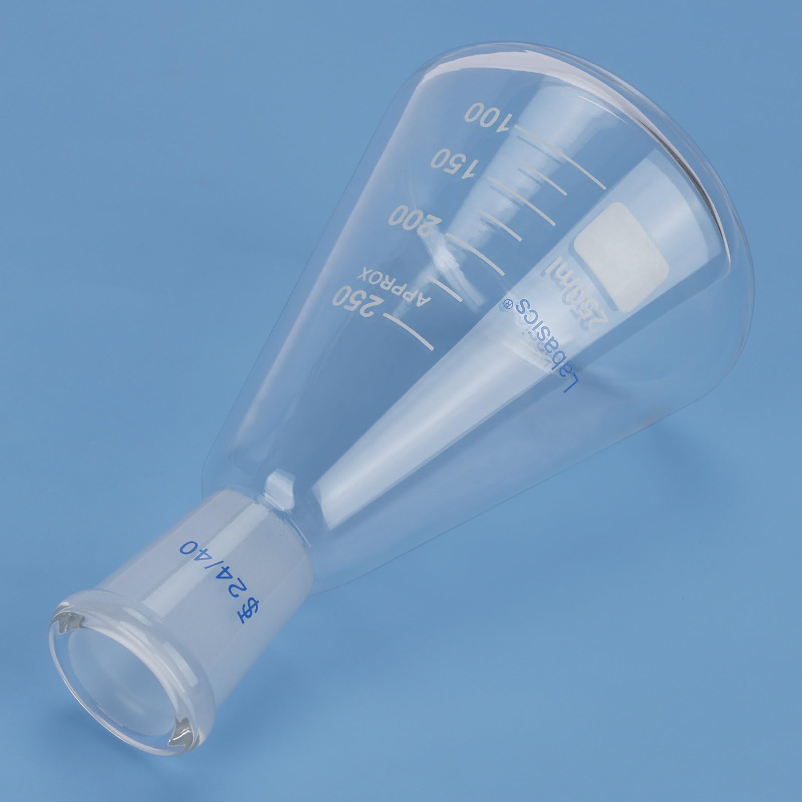 Labasics Vidrio 24/40 Erlenmeyer Matraz, Borosilicato Pared Gruesa, 250 ml