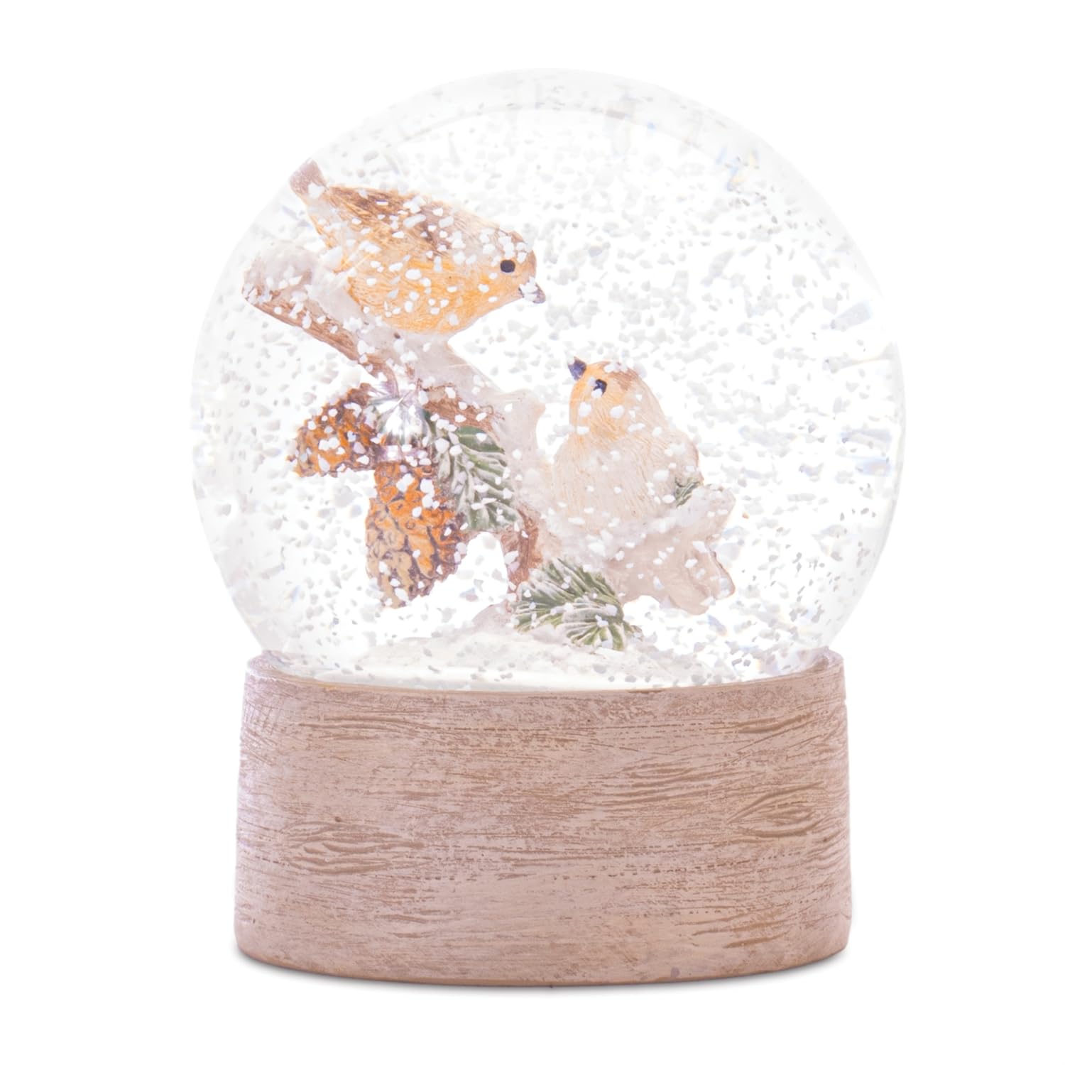 Melrose International Snow Globe w/Birds 4.5" H Resin