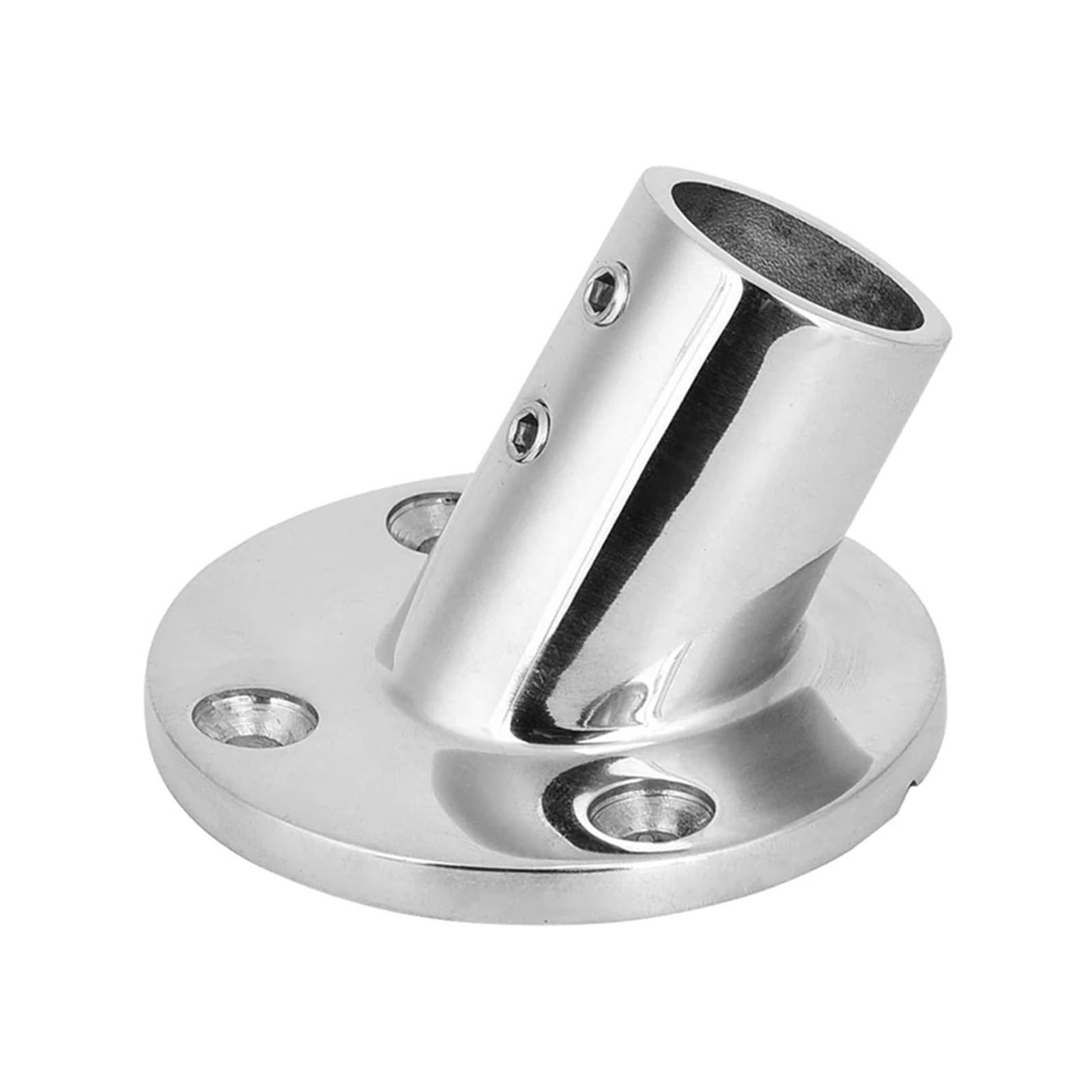 Mtmxalbbr One Color 316 Stainless Steel 60° Boat Round Pipe Base Handrail Fitting Stanchion Marine Accessories Hardware(32Mm)