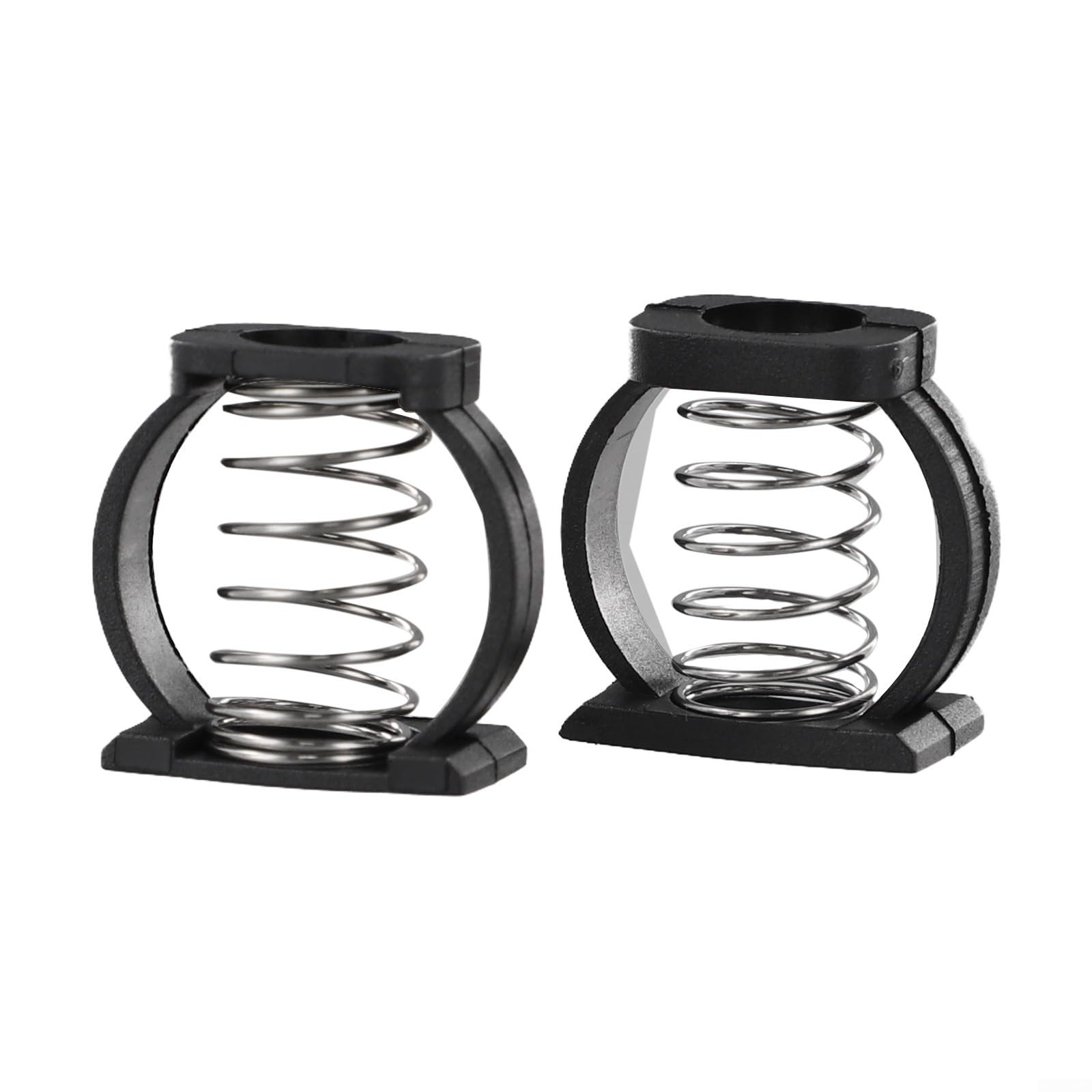 2 Pcs Folding Bikes Rotating Handle Spring Buckle, Bike Seat Clamp Spring C-Buckle Paralleler, Plastic Faltrad Spare Replacement Parts For Hinge Clamp Sping(black)