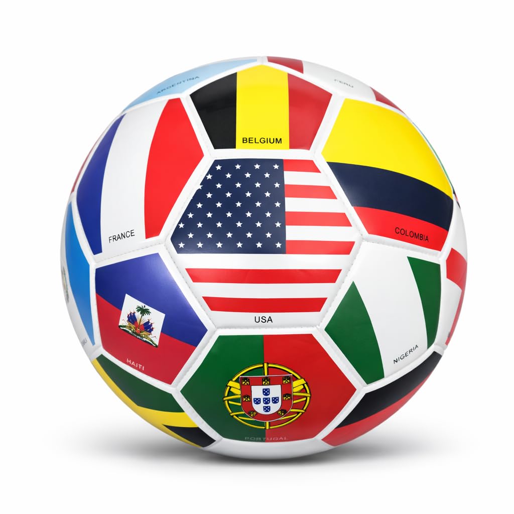 PLAYPRO Elite Edition Soccer Ball - Training Soccer Ball – Durable TPU Outdoor Ball – Country Design (USA, Argentina, Brasil, Mexico, Portugal & More) (Country Flag, 5) — image 1