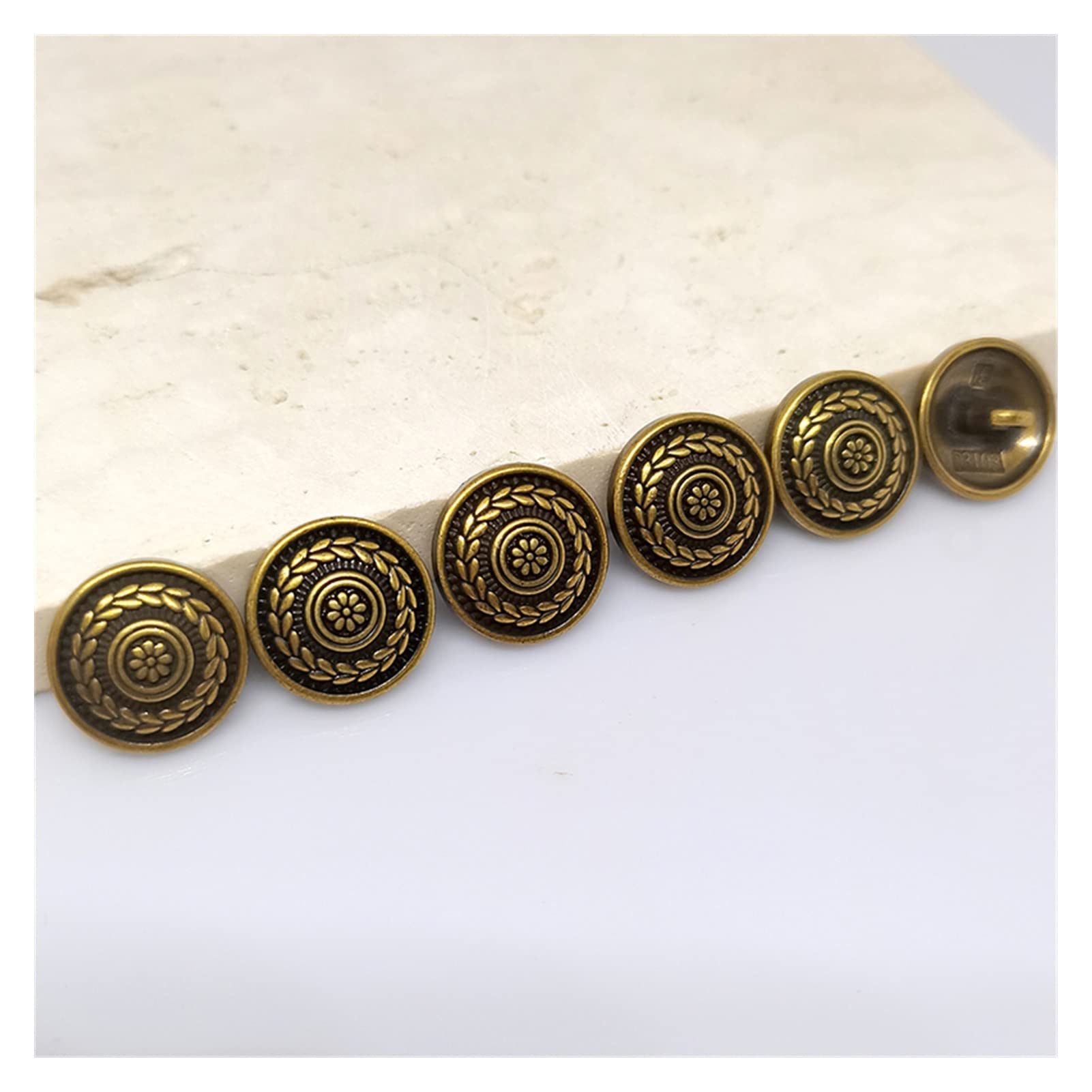 12 Bottoni Piatti Per Abito In Resina, 4 Fori, 28 Mm, Color Rosa Oro – Per Cappotti E Giacche - 5