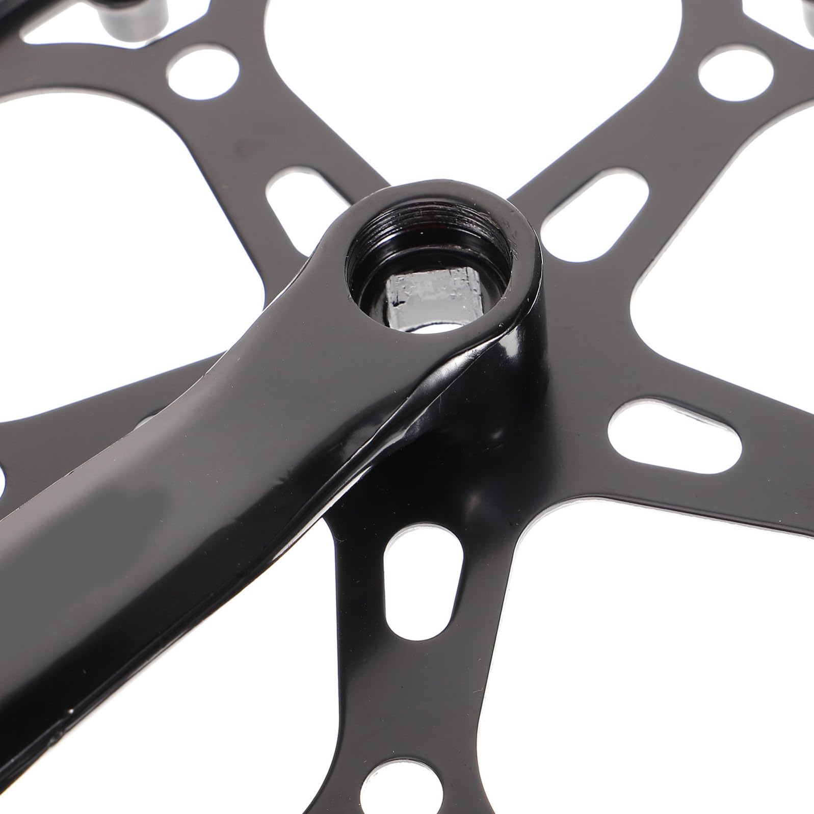 Outanaya Guarnitura Singola Bici 170 MM Corona 52 Denti in Ferro Pedivella Cava Resistente per Bici da Corsa e Scatto Fisso Accessorio Ricambio Trasmissione Ciclismo