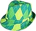 GREEN PLAID FEDORA
