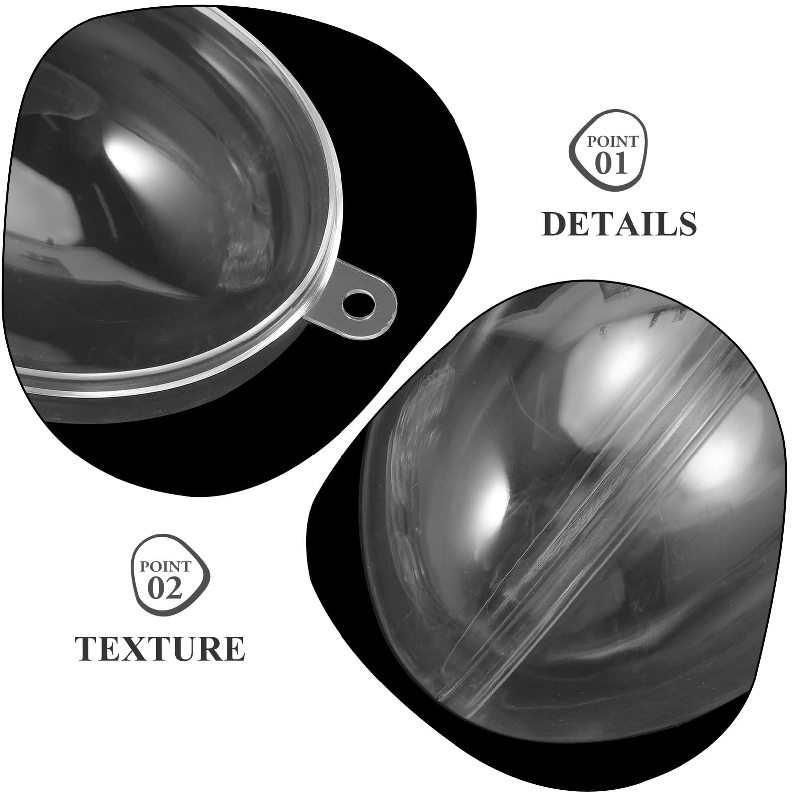 12 Piezas Bolas de Plástico Transparente Forma de Huevo Adornos Rellenable DIY para Decoración Colgante de Árbol de Navidad y Pascua Cajas de Dulces para Bodas y Fiestas