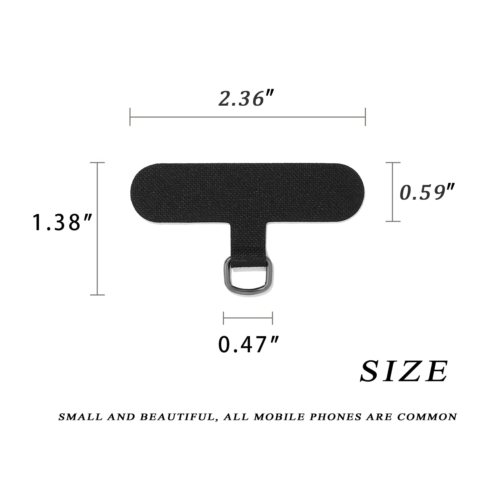 COOKOOKY 8 Patch Adesive Per Cordino Telefono – Universali, Resistenti, Per Cinturino Da Collo O Polso - 3