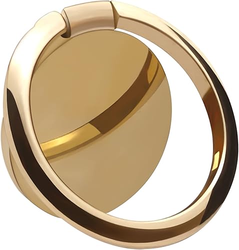 Soporte de Anillo de Metal para Teléfono Celular con Anillo para Dedo, Soporte con Anillo Giratorio de 360 Grados y Base de Apoyo para Soporte