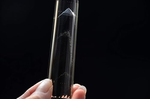 Miniatura 8 de Real Tibet Himalaya de alta altitud transparente de 24 caras con punta de cristal fantasma Vogel Varita de 5 pulgadas para curación espiritual Reiki