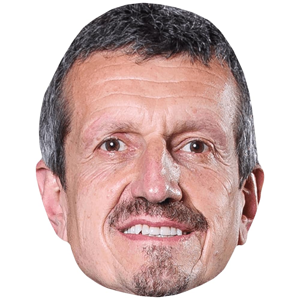 Guenther Steiner (Moustache) Celebrity Mask, Flat Card Face, Fancy Dress Mask