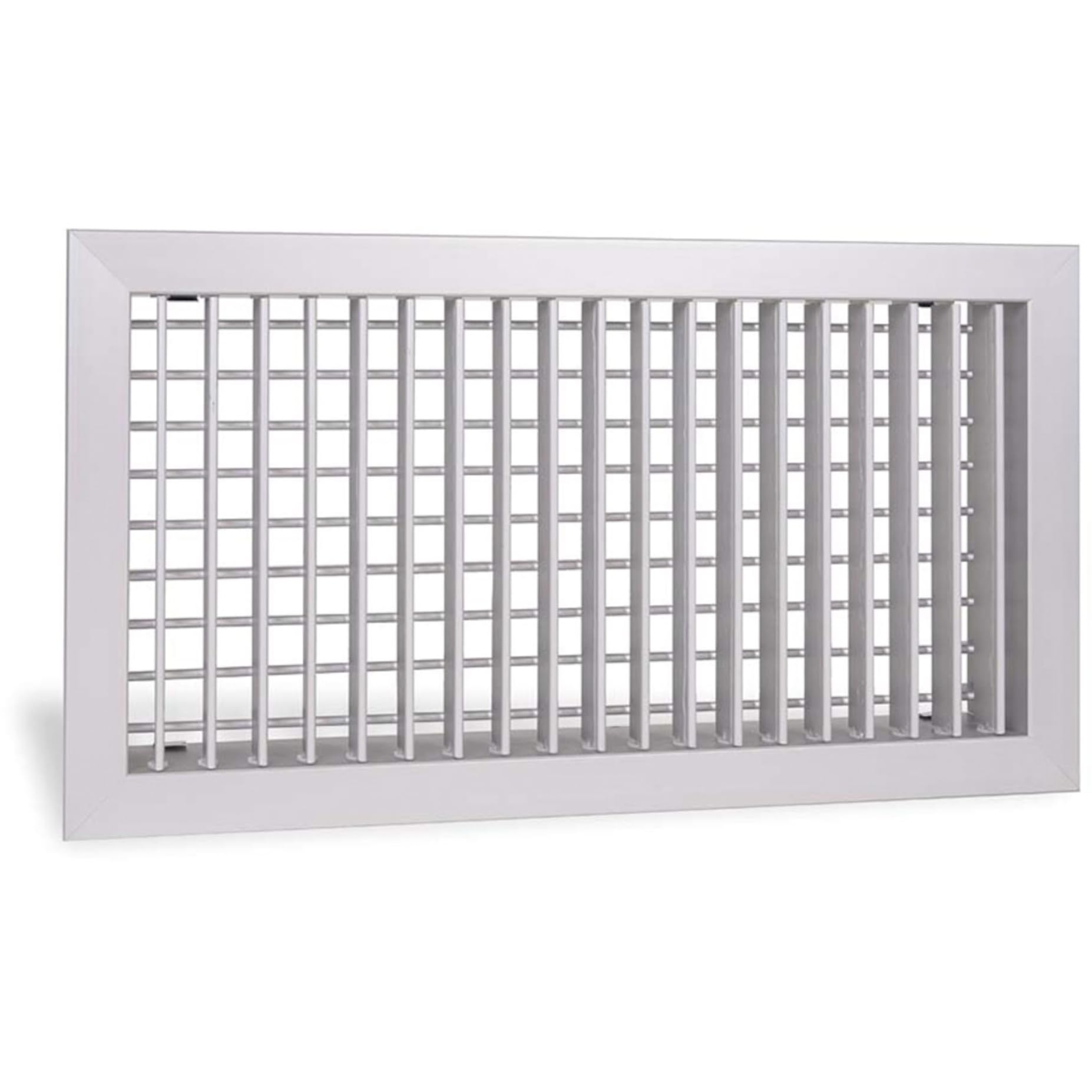 3S SuperSamaStore Bocchetta di Mandata a Muro, Griglia di Ventilazione da Parete con Doppie Alette Orientabili, Diffusore Aria per Impianti Climatizzazione e Ventilazione, Alluminio, Bianco, 300x150mm