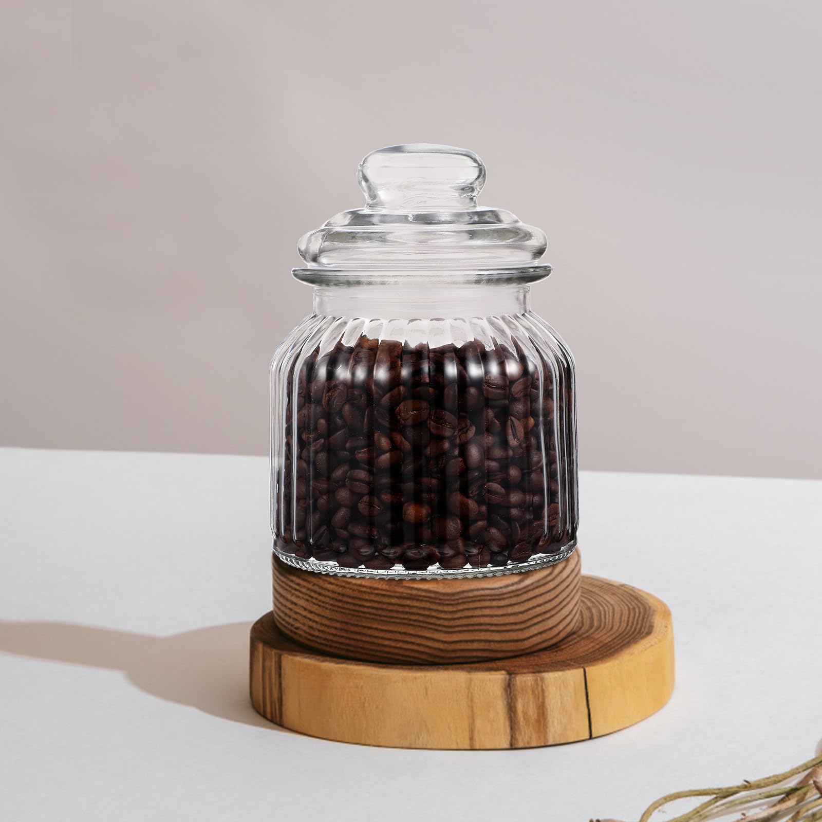 SOLUSTRE 2 Stück Eckige Vorratsgläser aus Glas 650ml mit Luftdichtem Deckel Spülmaschinenfest und Großer Öffnung für Küche und Party