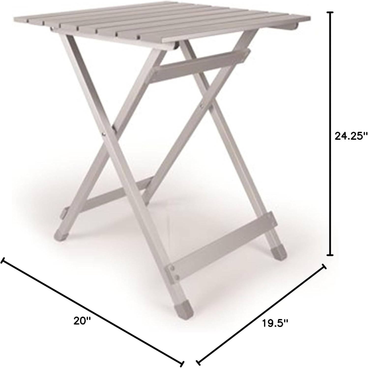 Camco 2 Pack Large Durable Aluminum Fold Away Design Multi Use Outdoor Sidetable