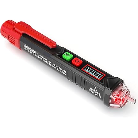 KAIWEETS HT100 Voltage Tester, Dual-Range 12V-1000V/48V 1000V Non-Contact Electrical Tester, Voltage Sensitivity Electric Compact Pen with NCV, LED Flashlight, Buzzer Alarm, Wire Breakpoint Finder