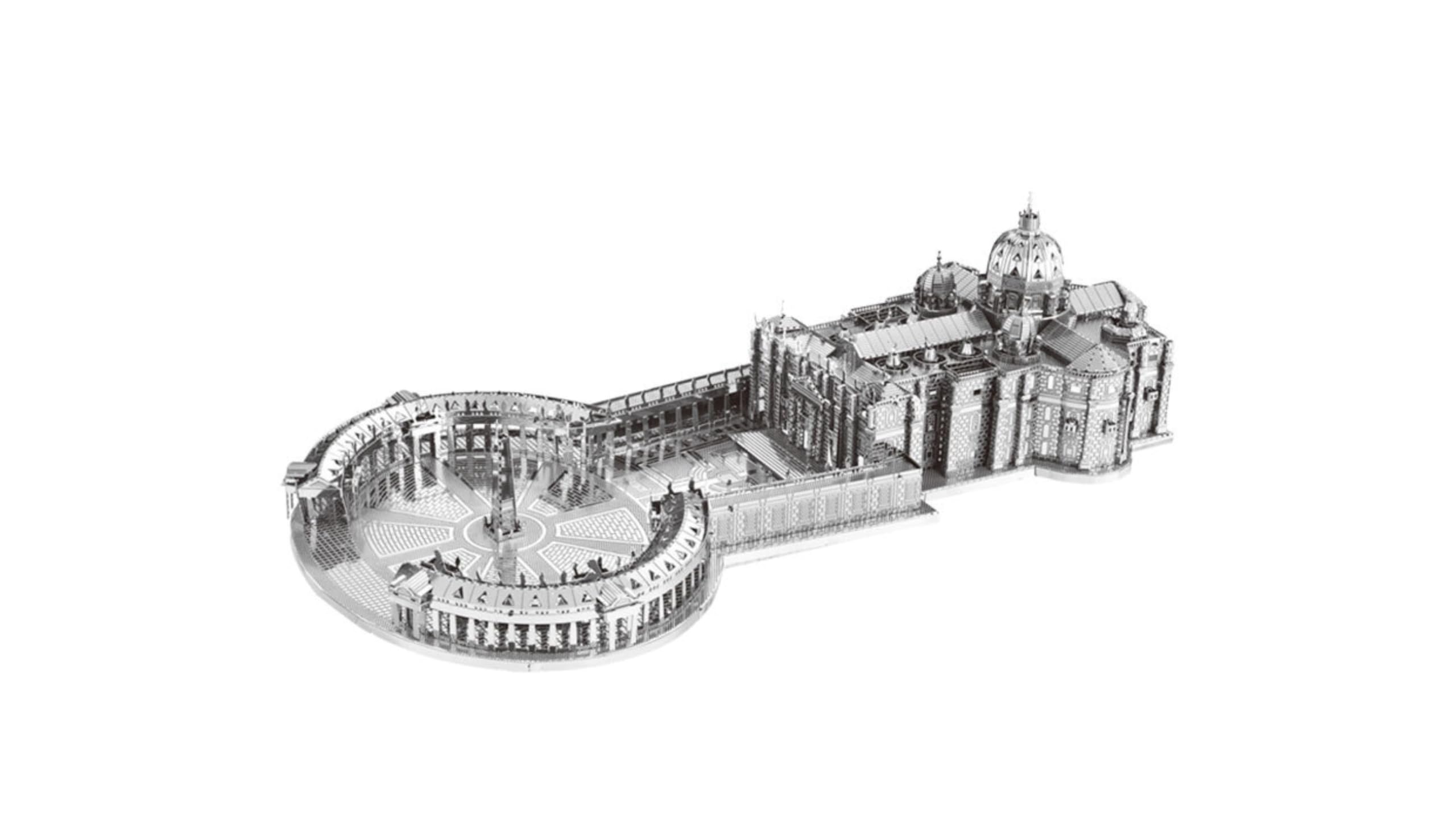 Metal Zone El Vaticano Puzzle 3D de Metal. Maqueta Metal El Vaticano. Rompecabezas de Metal 3D de Arquitectura. Puzzle 3D de Metal para Adultos de 19,9 x 10,1 x 5,5cm