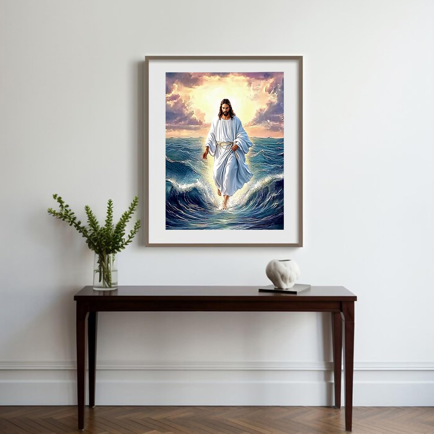 Amazon.co.jp: DIYDECORFUN Jesus Walk On Sea ダイヤモンドペイン