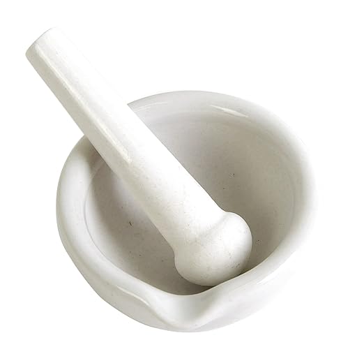 American Educational Porcelain Mortar and Pestle, 60ml Capacity, 80mm