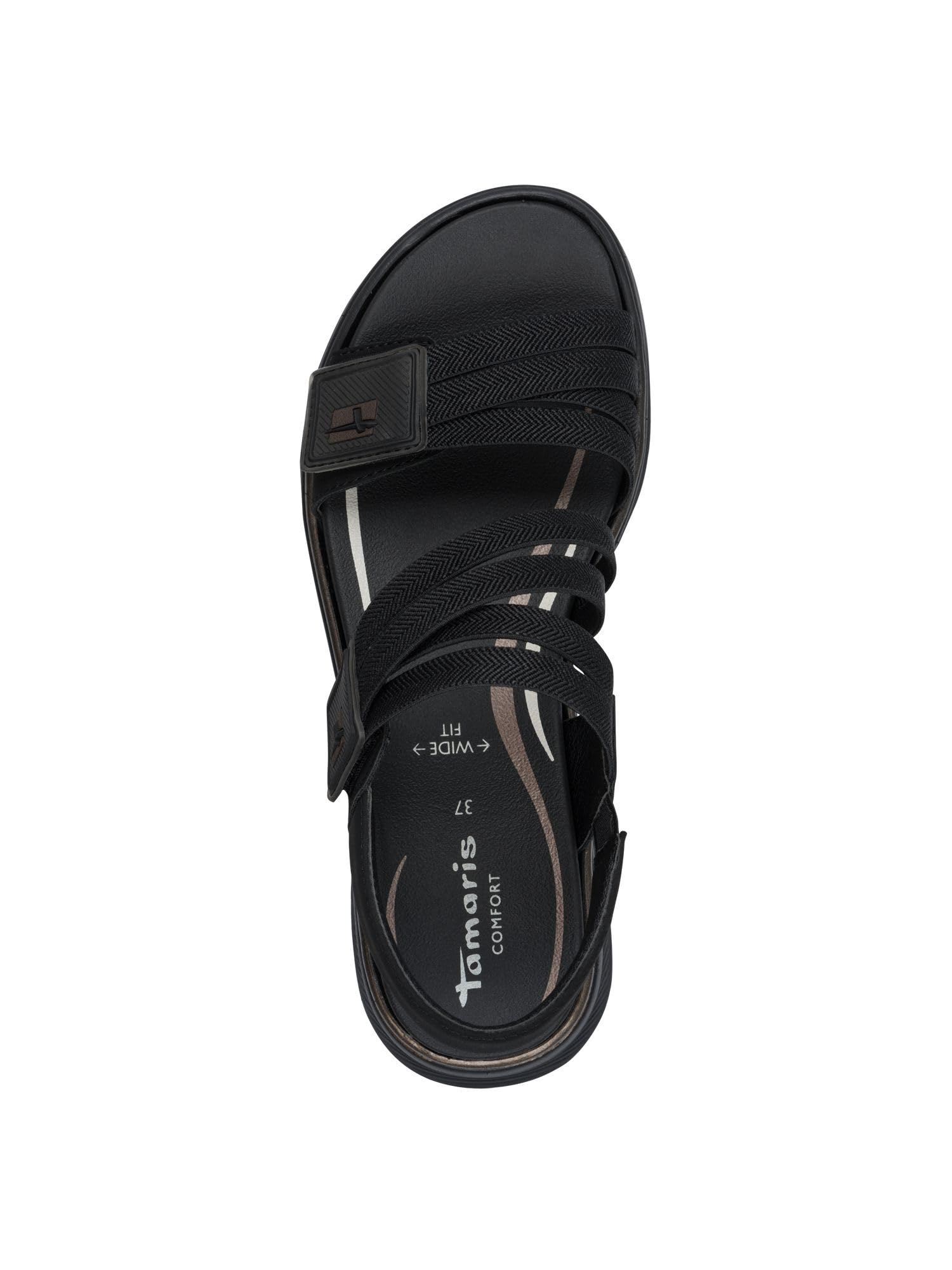 Tamaris Kobiety Tamaris Comfort Damen Sandal Flat MultiadjustableSandał płaski