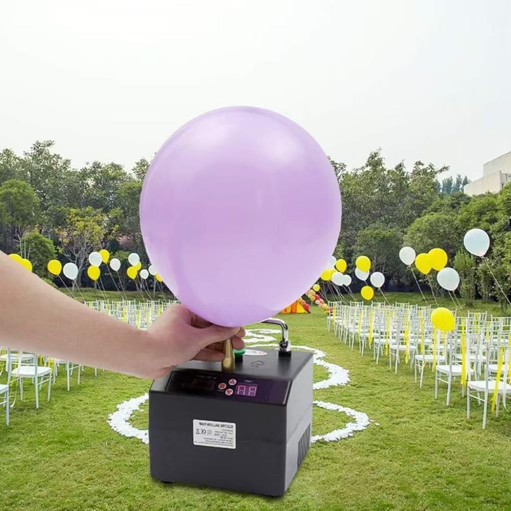Akumulatorowa elektryczna pompka balonowa z timerem, przenośna pompka powietrza do szybkiego pompowania na imprezy i dekoracje