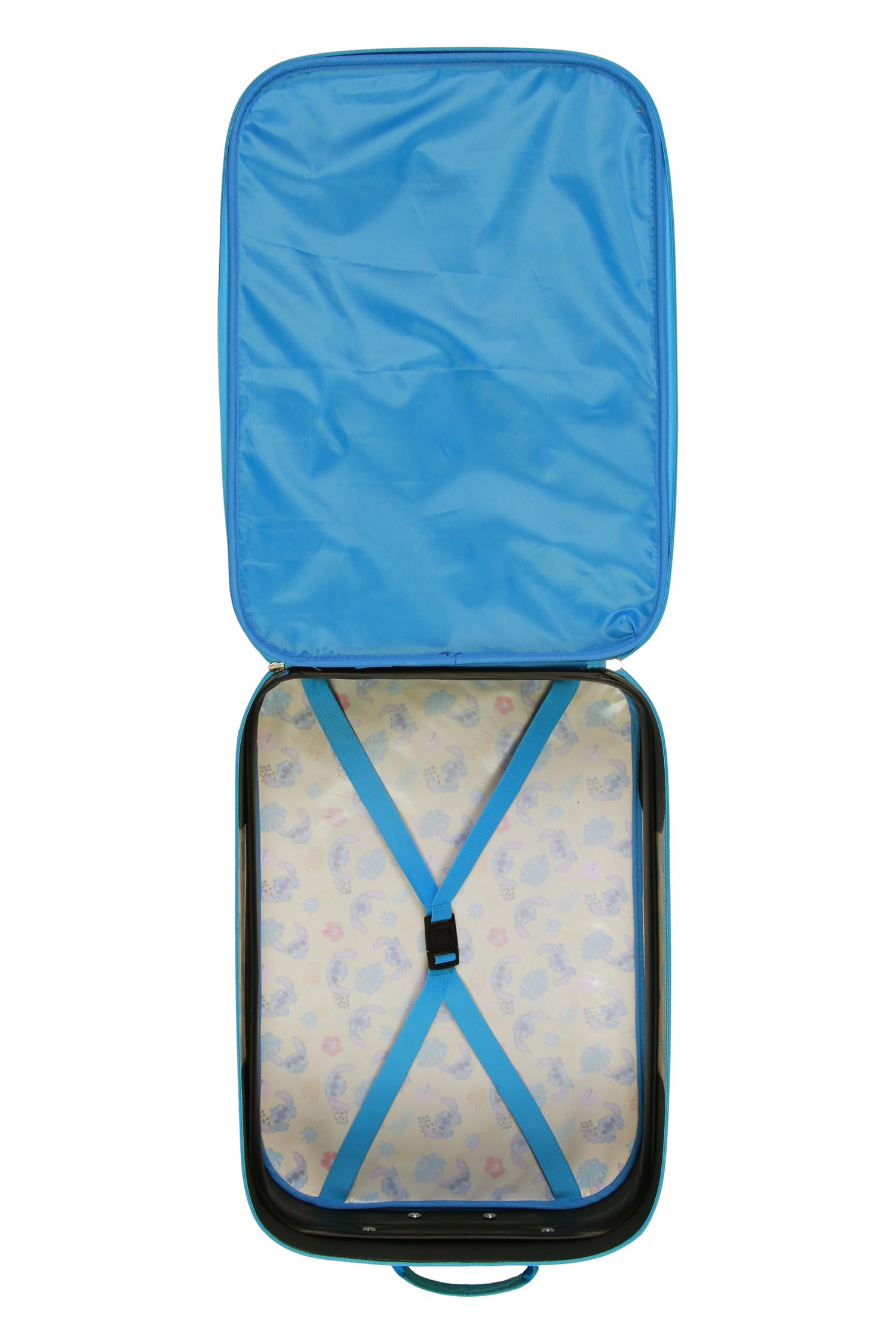 Disney Lilo e Stitch Ocean-Valigia Trolley Soft 3D, Blu, 17 x 33 x 52 cm, Capacità 26 L