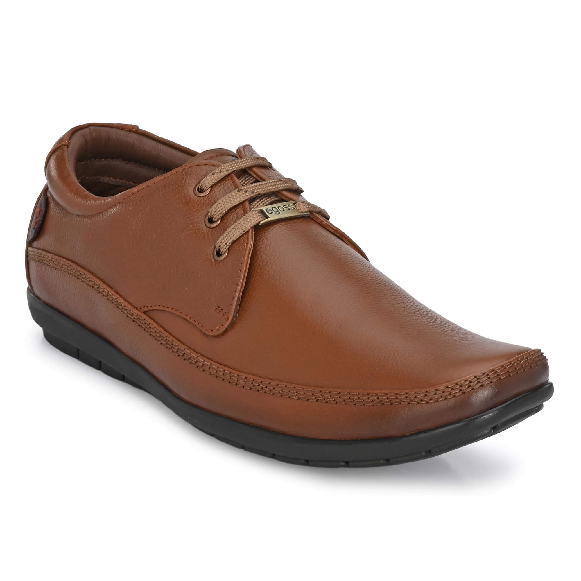 egoss Stretch Premium Genuine Leather Derby Formal Shoes for Men (Tan-7)-GS-347 (B0CDV1JSXV) Amazon Price History, Amazon Price Tracker