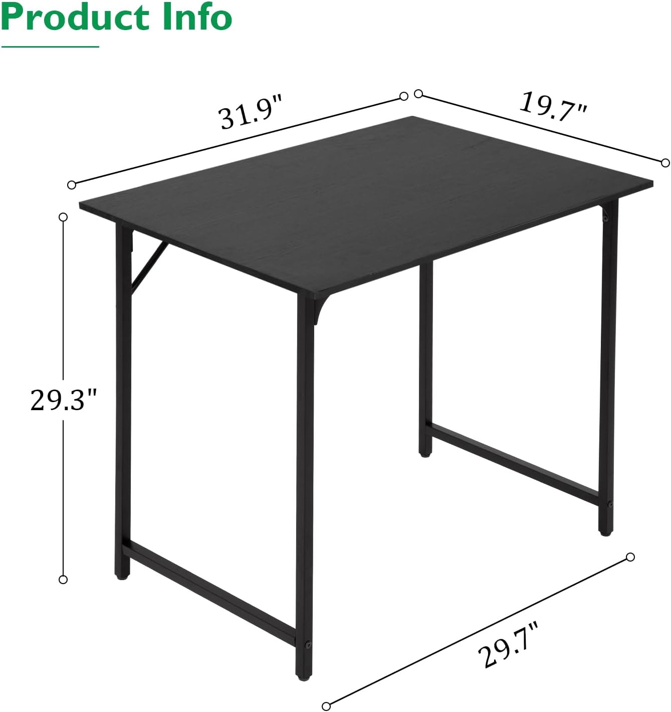 PayLessHere 32 Inch Home Office Desk and Chair Set,32 Inch Computer Desk with Ergonomic Height Adjustable Office Chair for Home Office,Black&Black