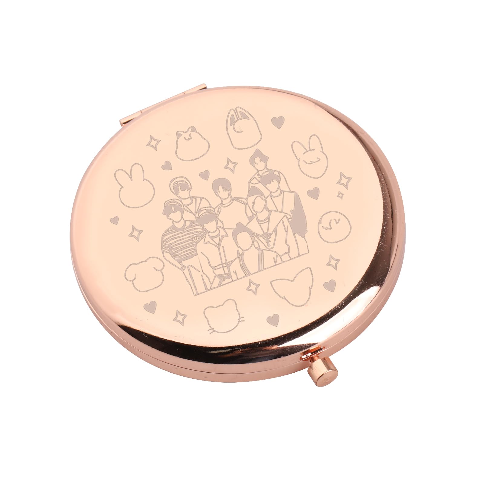 WSNANGK-Pop Band Makeup Compact Mirror Popular K-pop Fans Gifts Boyband St-a-y Fandom Gifts (Stra- Mirror-rg)