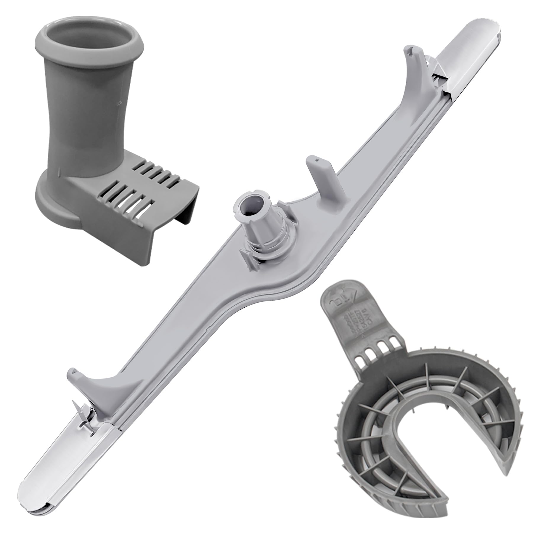 Photo 1 of 154568002 Dishwasher Lower Spray Arm Assembly with 5304518968 Support & 5304506518 Trap Drain Filter Replacement for Frigidaire Electrolux Kenmore Dishwasher 1545680 5304517203 154568001 154414101