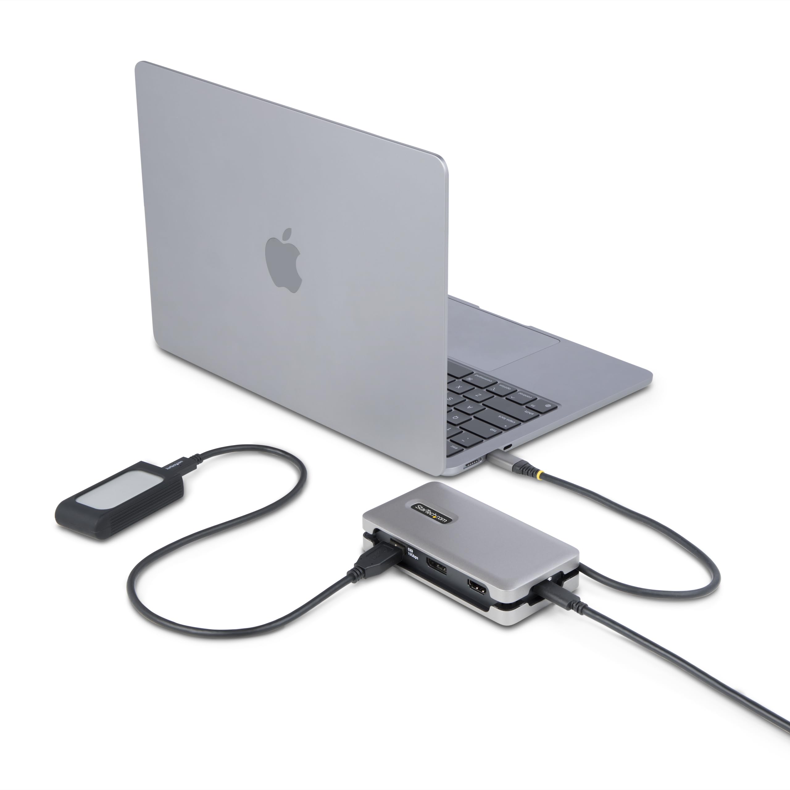 StarTech Docking Station USB-C, HDMI DP 4K 60Hz, Carga 100W, GbE, 30cm | Para MacBook Pro y portátiles Windows, Compatible con USB4 y Thunderbolt 3/4