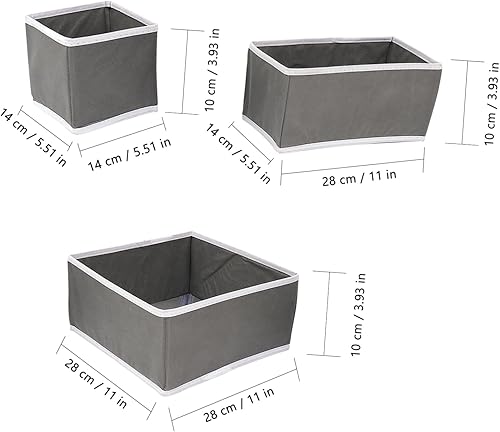 Miniatura 3 de Caja de almacenamiento de 3 piezas, organizador de maquillaje para cajón, armario, organizador de cajones, separadores de cajones, contenedor de