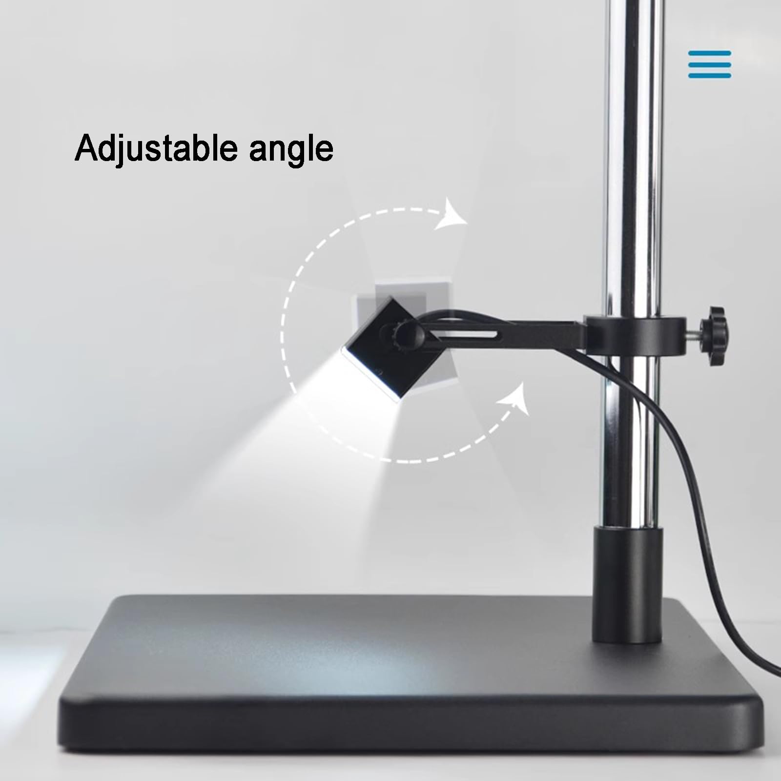Fuente De Luz para Microscopio, Lámpara Iluminadora para Cámara Industrial, Brillo Ajustable, con 60 LED, Antideslumbrante, Herramientas De Reparación para Soldadura De Microscopio