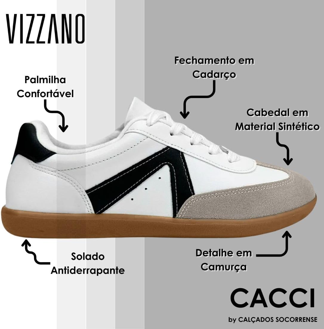 Tênis Vizzano Feminino Casual Pelica 5 Off 526 1430.102.7286.42231