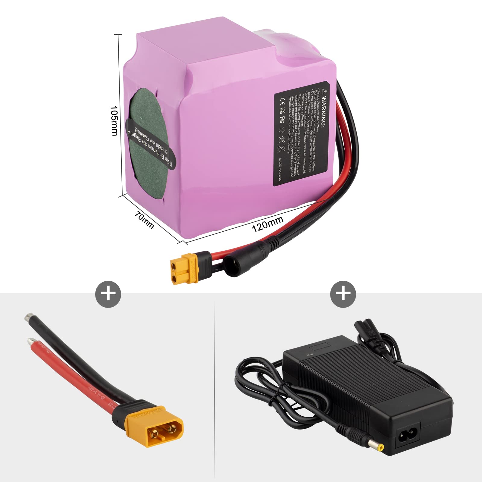 Batterie Vélo Électrique 36V 6Ah Avec Chargeur 42V - Pour VAE, Scooter, Outils - Protection BMS Intégrée
