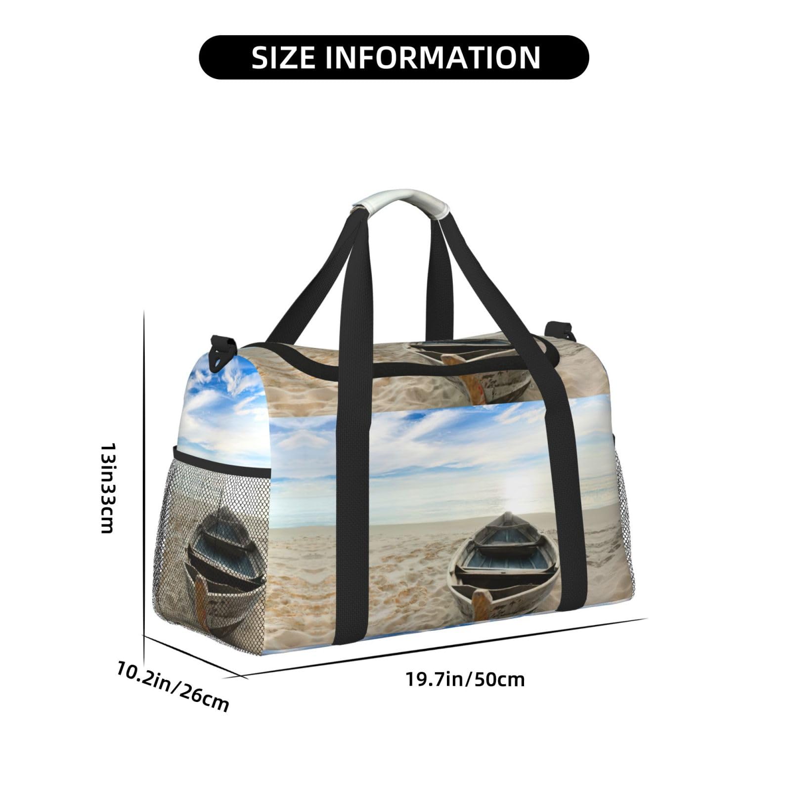 Łódź na plaży torba na ramię kobiety mężczyźni podróżna torba crossbody torebka torba na ramię torebki robocze codzienna torba hobo