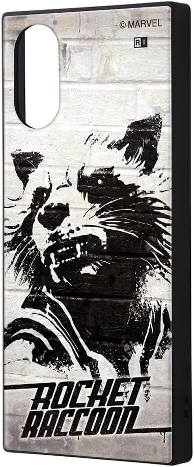 イングレム Ingrem Xperia 5 V (SOG12, SO-53D) Case Marvel Hybrid Case Smartphone Case Smartphone Case KAKU Shock Resistant Square Marvel Rocket