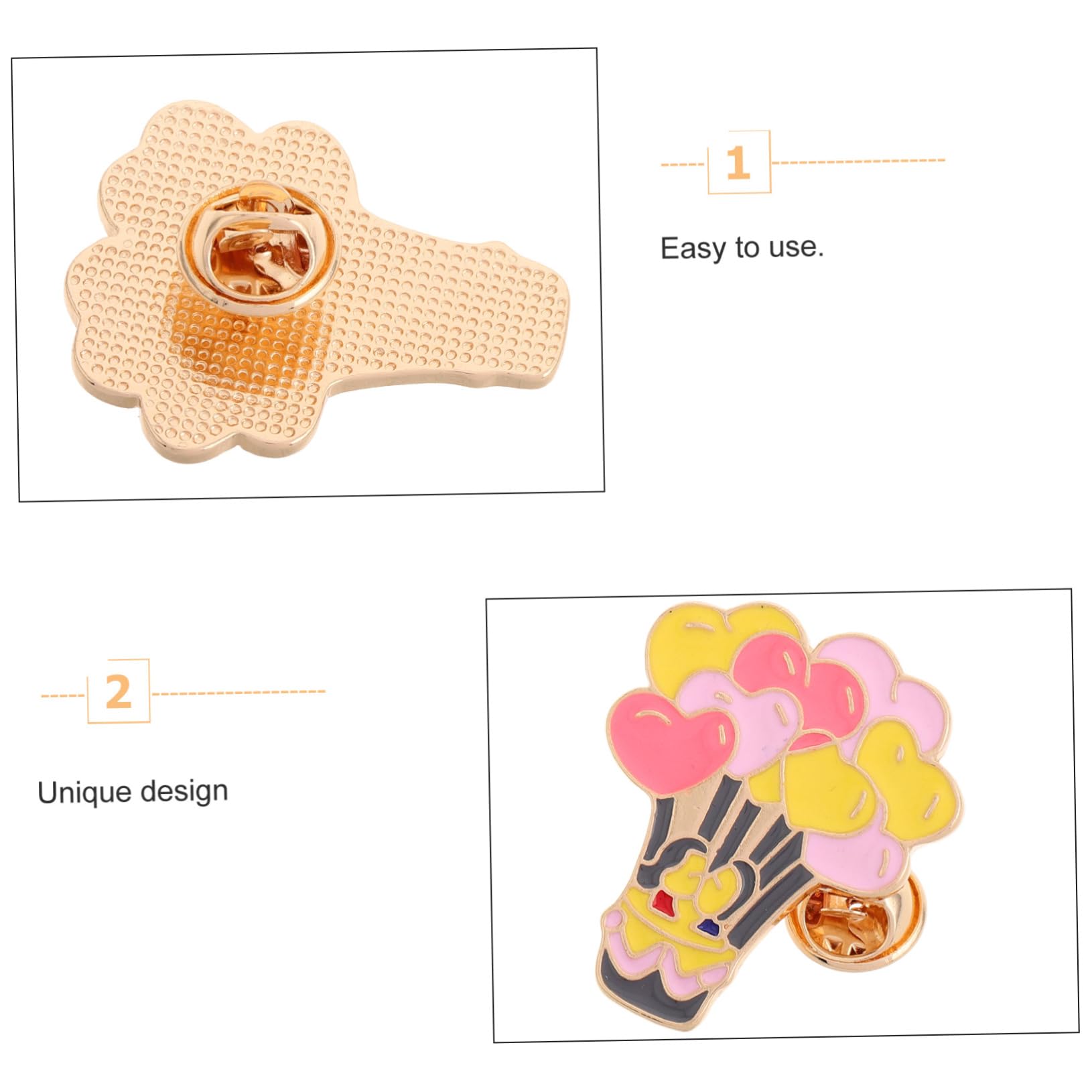 Broche con Forma de corazón de aleación con Forma de Globo aerostático para Mujer, Elegante, para Solapa, Bonito Accesorio para San Valentín