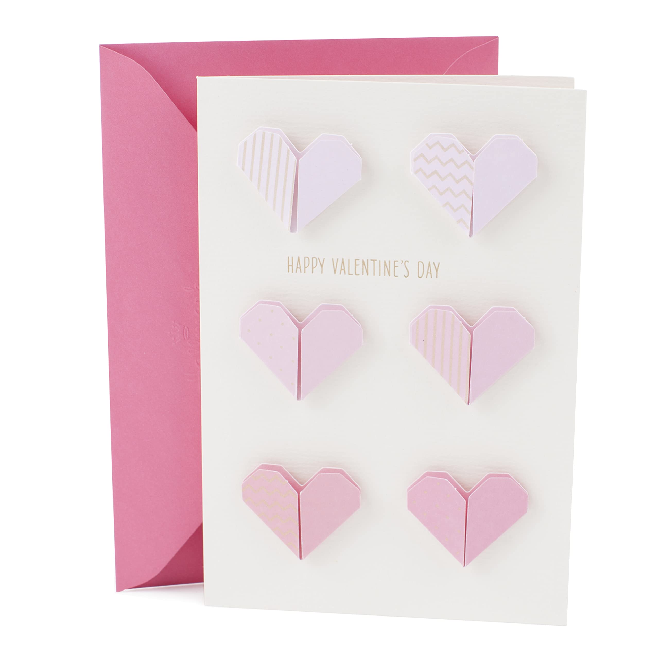 Hallmark Signature Valentine's Day Card (Pink Paper Hearts)