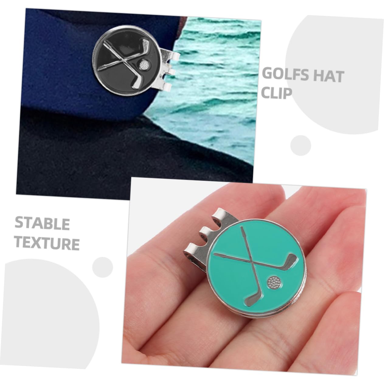 INOOMP Clip per Cappello Magnetico Marcatore per Palline da Golf Produttore di Palline da Golf Marcatore per Palline da Golf Cappelli Comoda Clip per Cappello da Golf Marcatore per
