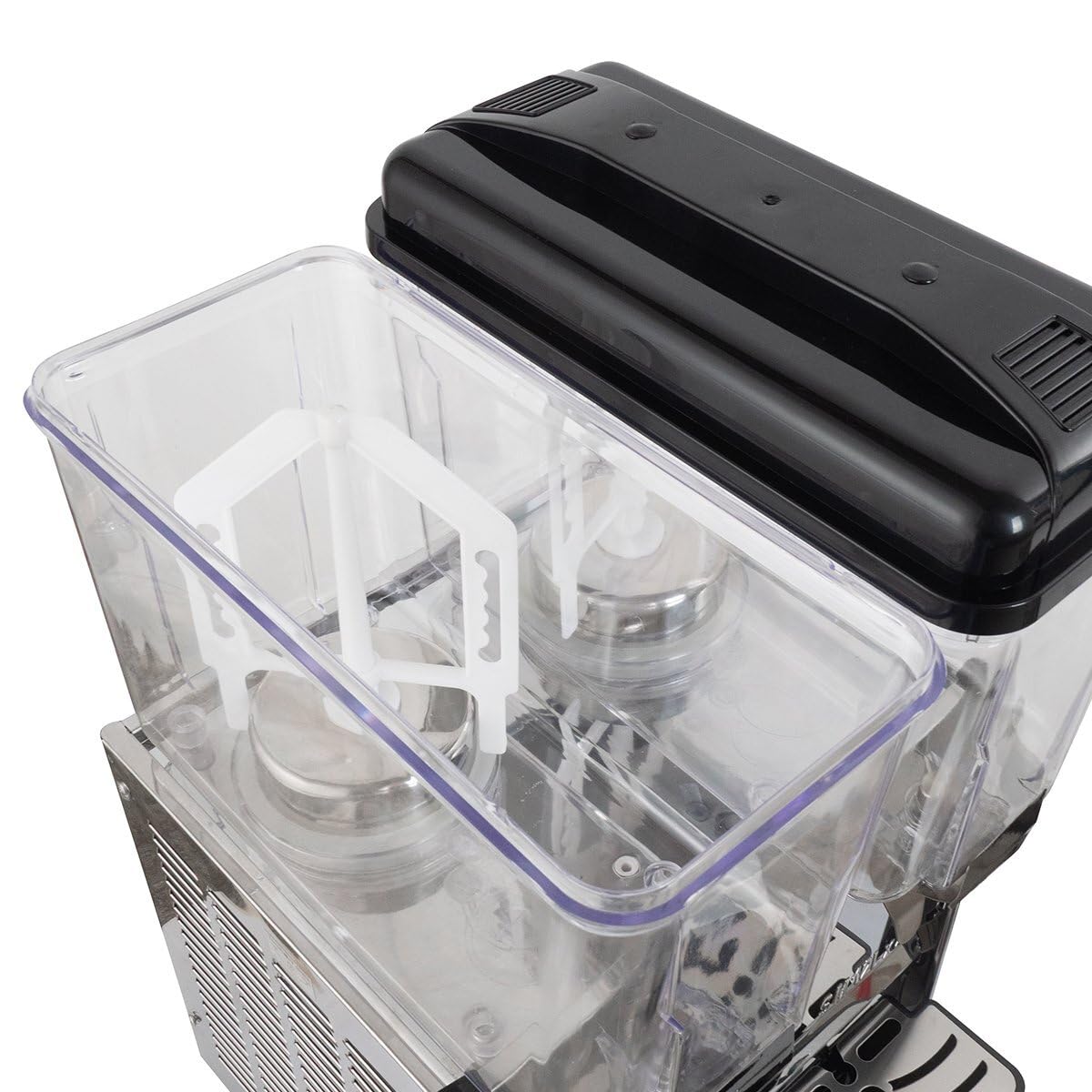 GastroHero Getränkespender ECO 2x12 Liter Doppel Saftspender Kaltgetränkespender mit Rührwerk Getränkekühler für Saft Eistee Limonade Polycarbonat Behälter +5 bis +12 °C