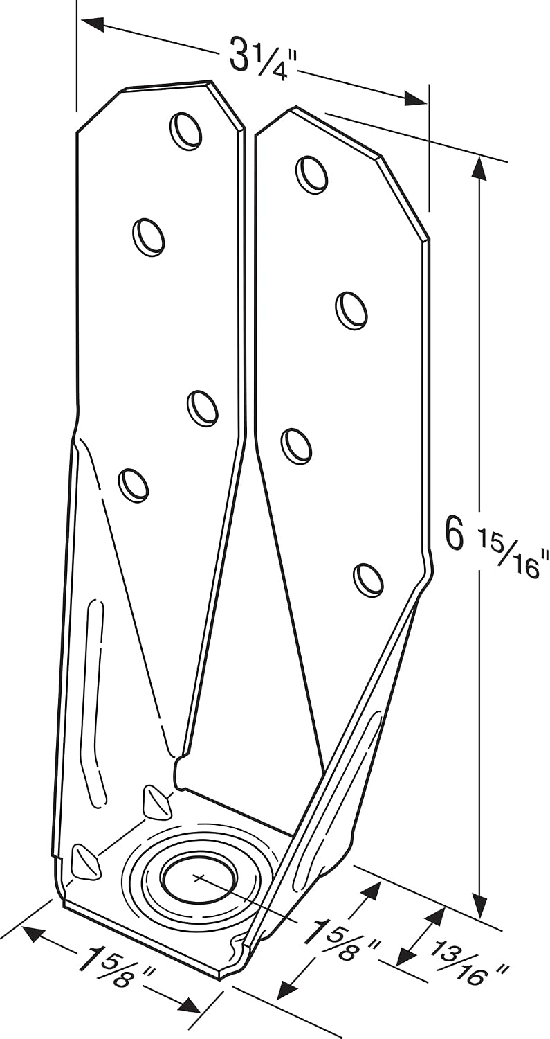 Simpson Strong-Tie S/DTT2Z S/DTT ZMAX Galvanized Light Tension Tie