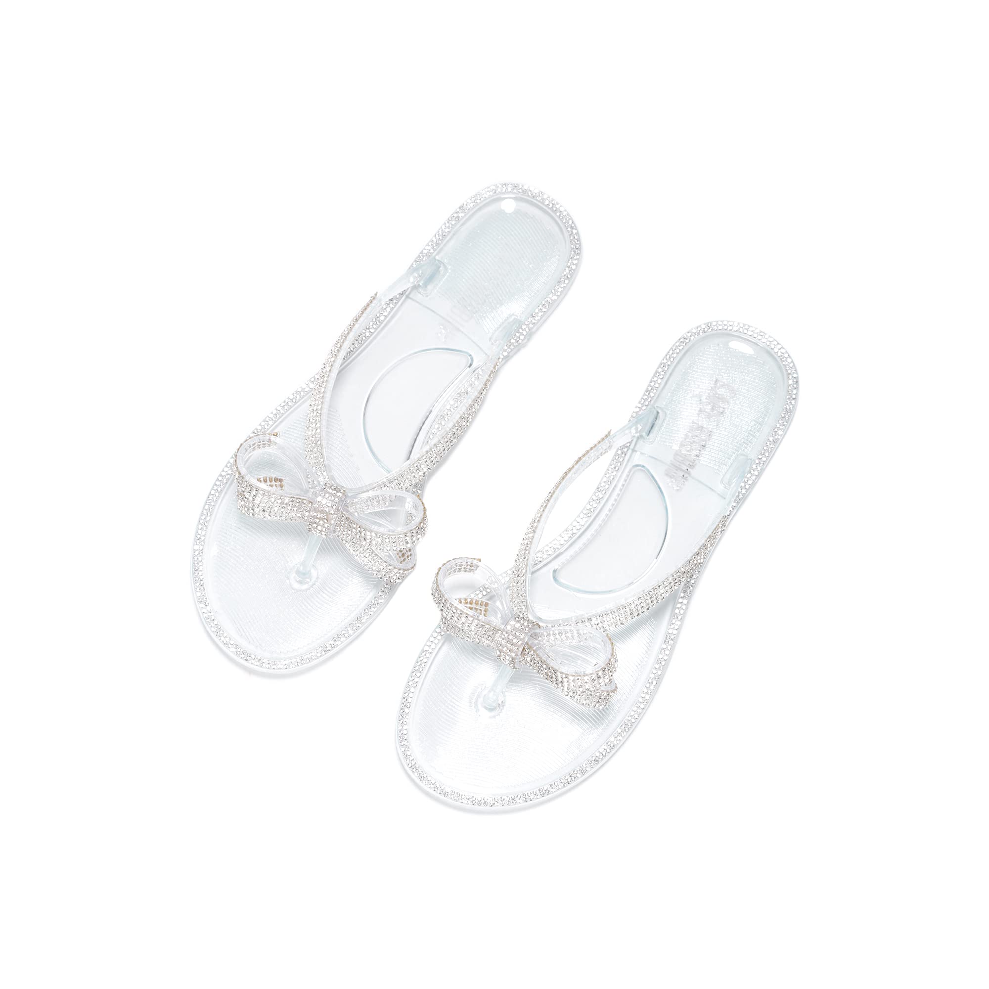 Cape Robbin Jelly Sandals Cape Robbin 3d Floral Embellished New