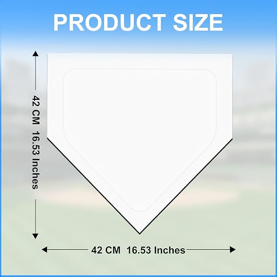 Baseball Home Plate, 17 Baseball and Softball Pitching, Hitting Practice Zone Training Home Plate, Portable Indoor Outdoor Pitchers Plate