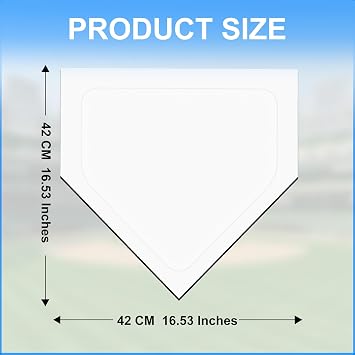 Baseball Home Plate, 17 Baseball and Softball Pitching, Hitting Practice Zone Training Home Plate, Portable Indoor Outdoor Pitchers Plate