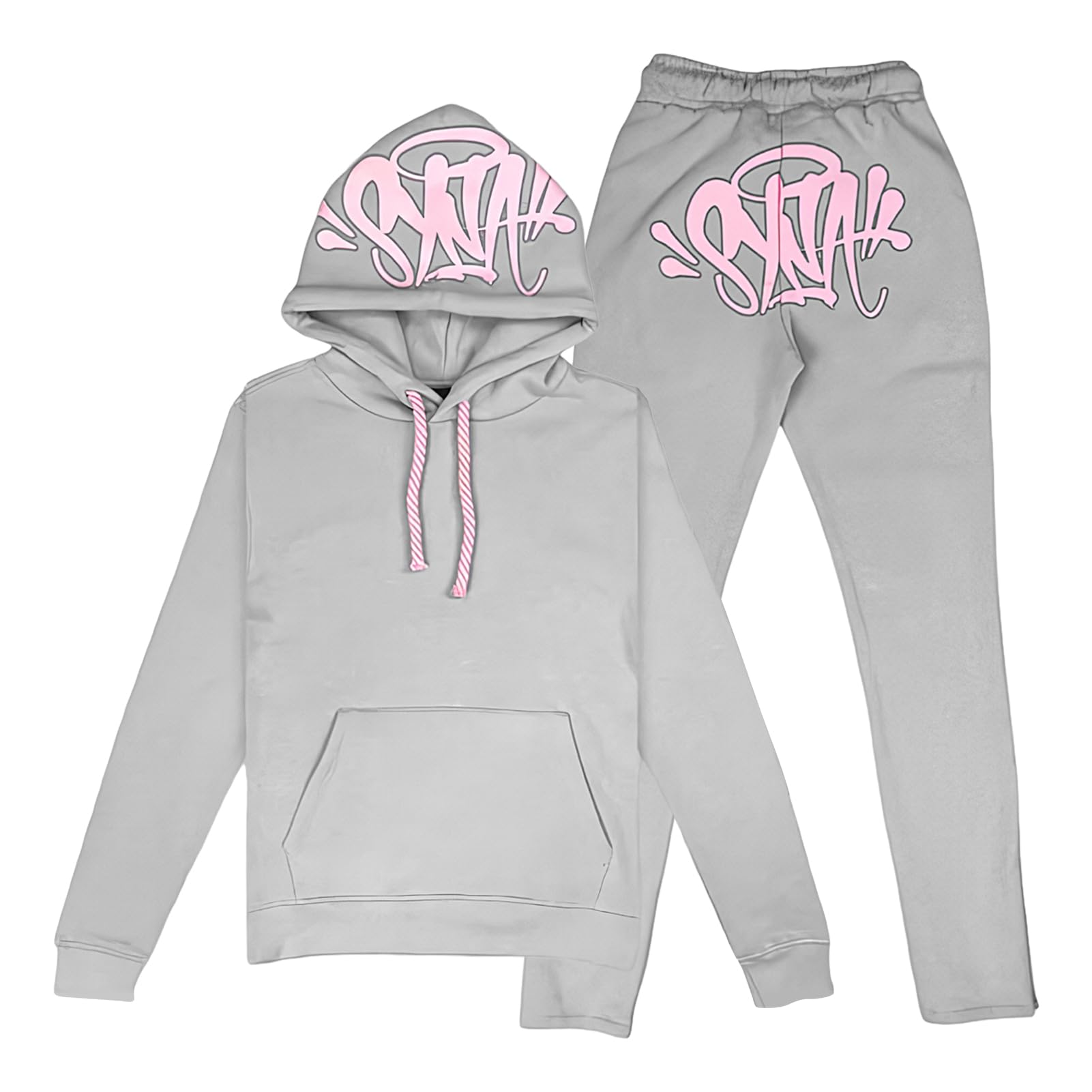 【SET UP】Netflix ENNOYHOODIE+PANTS S Synaworld Tracksuit Mens Y2K Hip Hop Hoodie Sweatpants Set