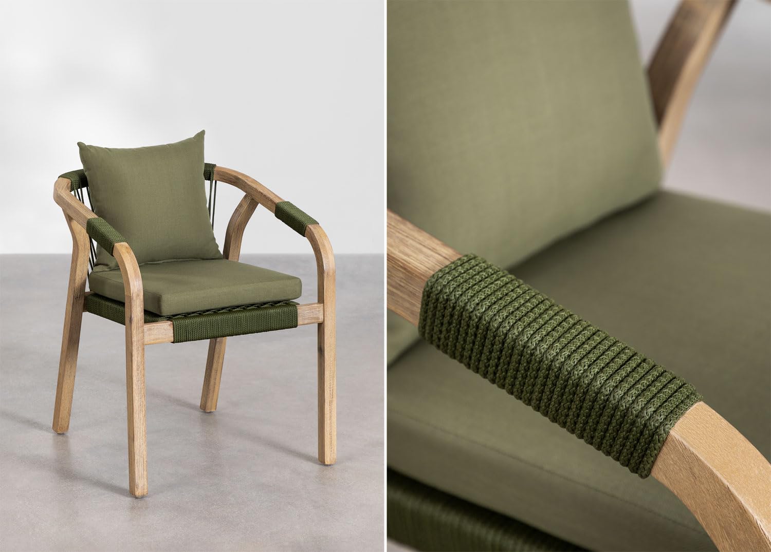 SKLUM Silla de jardín con reposabrazos en Madera de Acacia Dubai -