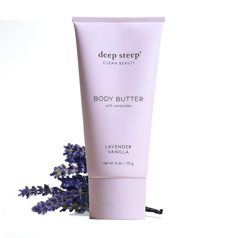 Manteiga corporal Deep Steep com fragrância de lavanda e baunilha, 170 g