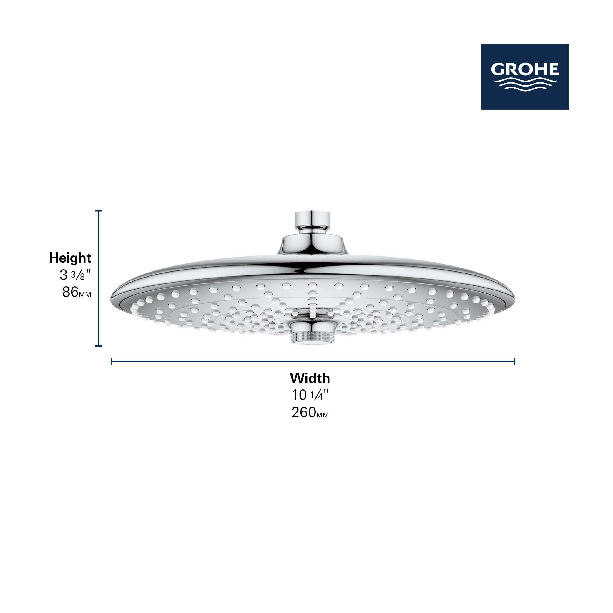 Image secondaire de Douche de Tête GROHE Euphoria 260 - Design Élégant en Chrome