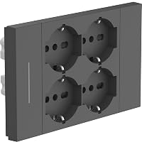 Electraline 22169 Multipresa da incasso Quadra 4 Posti Universali P40